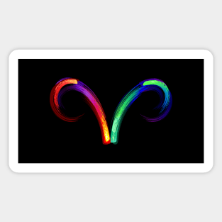 Zodiac sign Aries luminescent paint Sticker